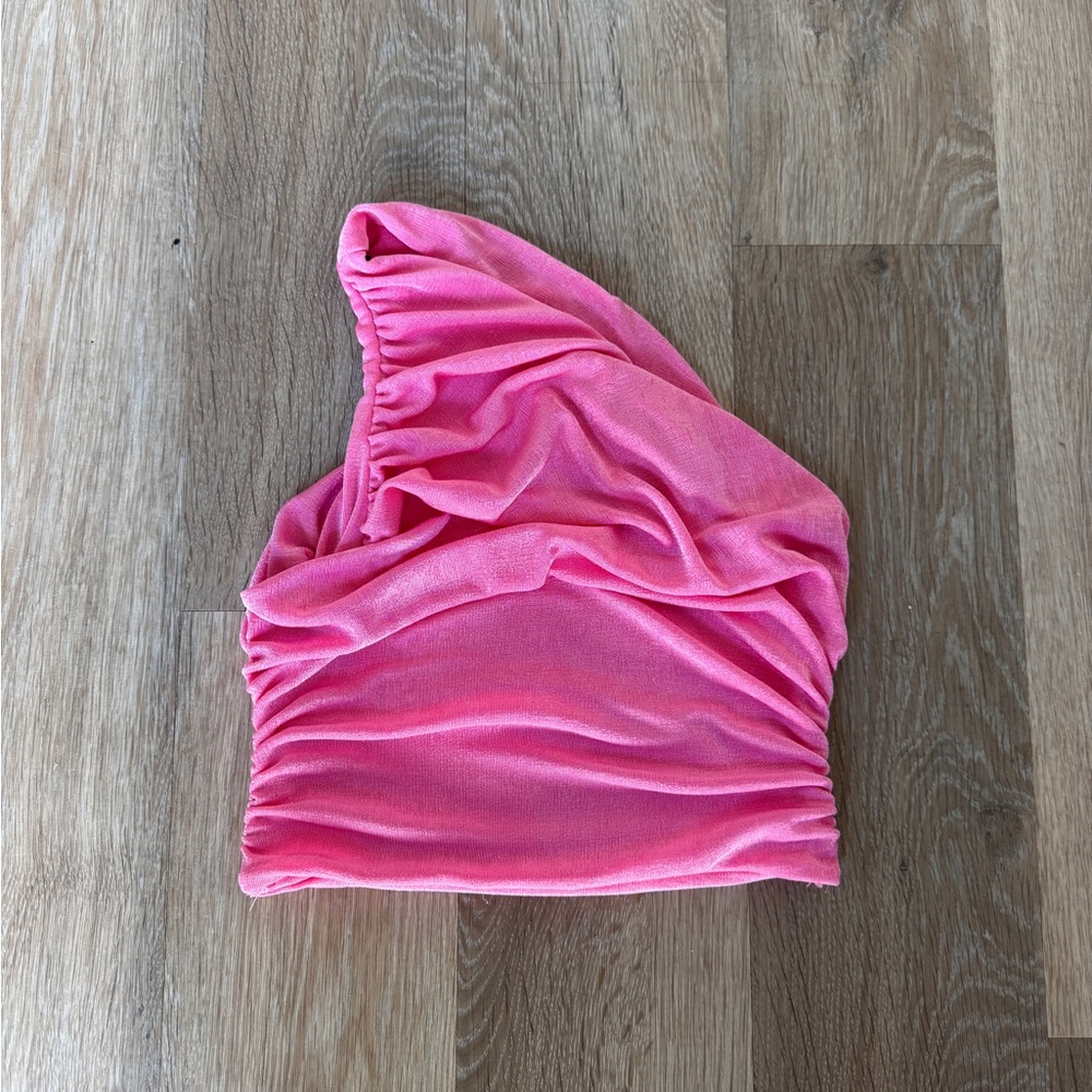 Pink one shoulder top